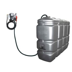 Cuve à fioul 2000L DISTRIFIOUL avec pompe 60L/min et station murale - double paroi, anti-UV, SMP
