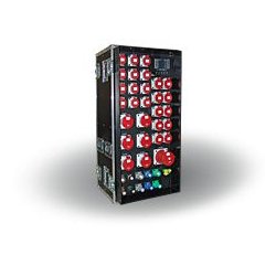 115-01-114 - Coffret de distribution Indu Electric - avec prises de courant pour rack 19″ et Powerlock 3P+N+PE