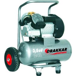 DRAKKAR EQUIPEMENT - Compresseur 24L 3,5CV - 370 l/min - Pression max 8 bar