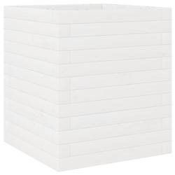 Helloshop26 - Jardinière bac lit surélevé plantes fleurs terrasse jardin 40 x 40 x 46 cm bois de pin massif blanc 02_0037563 - blanc Bois massif 30