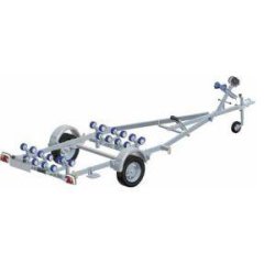 Remorque immergeable pour bateau Fast - 500 kg PTAC - CU 342 kg - Multi-rouleaux - Moyeux à bain d'huile