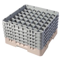 Casiers de lavage - 49 compartiments verres - Haut max 25.7 cm - 50 x 50 x 30.8 cm - Lot de 2 - Cambro - 0615402568470