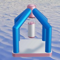 Boxing - Structure gonflable pour aquapark - Dimensions 3x3x3,5m - Norme CE EN 25649