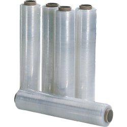 Film étirable transparent 300 m x 500 mm - 23 µm - triple couche - grande extensibilité et résistance