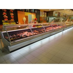 Vitrine de boucherie / charcuterie Moorea Evo - froid ventilé, cuve facile à nettoyer, 0+2°C classe 3M1