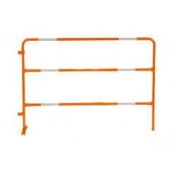 Barrière de chantier orange standard - Hauteur 1m - Longueur 1.5m - Tube diam 28 mm