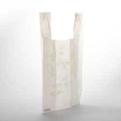 Sac bretelles biodégradable en liasse 24+14x45cm - par 200 - 100% biodégradables et compostables