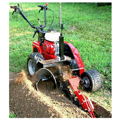 Trancheuse TZ Evolution - Moteur HONDA 6.5CV - Autotractée hydrostatique avec 3ème roue et profondeur jusqu'à 60cm