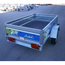 Remorque utilitaire 205x122x39 cm - 1 essieu - Venise - 500 kg PTC - caisse basculante et plancher antidérapant