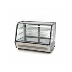 Vitrine réfrigérée positive à gâteaux - 160 L - 88 cm - portes coulissantes arrière | Maxima - 09400850 - noir inox 9400850