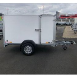 Fourgon DV135 - 256x134x140 cm - PTC 1350 kg - Surbaisse de 10 + porte latérale - Blanc