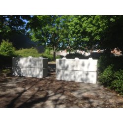 Bloc béton urbain de sécurité SECURIBLOCK Gamme 75-225 - 3 têtes - 2,2T - 225 cm x 75 cm x 60 cm