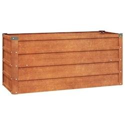Helloshop26 - Jardinière bac lit surélevé plantes fleurs terrasse jardin de jardin rouillé 100 x 40 x 45 cm acier corten marron 02_0039858 - marro