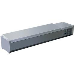 A.C.L vitrine réfrigérée à poser avec couvercle inox - 8 bacs gn 1/3 - prof 395 mm - mm297814