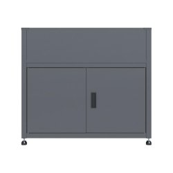 COULEURS DU MONDE Armoire de rangement avec jardinière – Acier galvanisé gris anthracite - gris acier 3700263329593