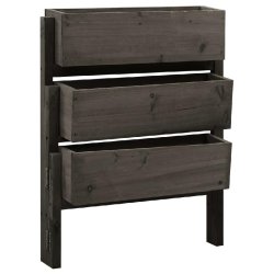Helloshop26 - Jardinière pliable de jardin gris 60 x 14 x 75 cm bois de sapin 02_0000834 - gris Bois massif 3000071671533