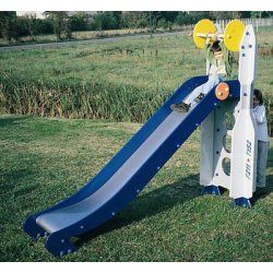 La fusée toboggan - inox - pour enfants de 1 à 6 ans - PIN traité autoclave - garanti 10 ans