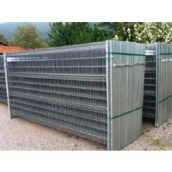 Barrière de chantier mobile galvanisée 3,50m x 1,90m - Clôture économique