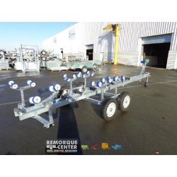 Chariot de mise à l'eau et manutention - remorque cassante - 2 essieux - PTAC : 2700Kg - Sun Way - Reference SW2400MA21