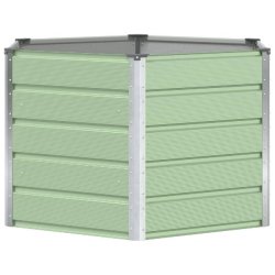 Helloshop26 - Jardinière hexagonale design moderne extérieure 129 x 129 x 75 cm en acier vert pastel 02_0059255 - vert acier 3000241025555