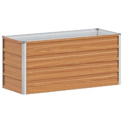Helloshop26 - Jardinière surélevée style industriel chic extérieur 100 x 40 x 45 cm résistante aux intempéries en acier galvanisé 02_0059012 -