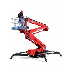 Nacelle araignée sur chenille compacte Spider 27.14 - capacité 230kg - hauteur de travail 27.10m - portée latérale 15.11m