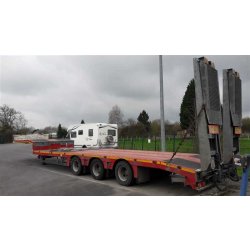Remorque porte-engins Maxtrailer - référence 6400 - semi-remorque 3 essieux - 48T PTC - suspension pneumatique