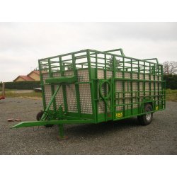 Bétaillère agricole - Remorques DMS - 8 bêtes avec rond d'avant-train et séparation intérieure