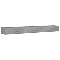 Helloshop26 - Jardinière moderne rectangulaire 480 x 80 x 45 cm usage intérieur extérieur style industriel en acier gris clair 02_0059194 - gris ac
