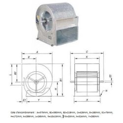Ventilateur centrifuge cbx-2525-9/9-xnw