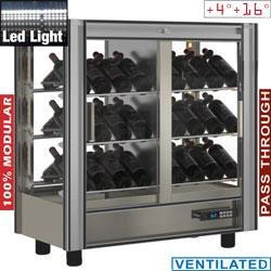 Vitrine à vins réfrigérée modulable traversante 216 l positive - PVV-2/TR-R6