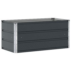 Helloshop26 - Jardinière moderne polyvalente 100 x 50 x 45 cm en acier galvanisé anthracite - acier 3000241016485