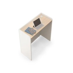 Comptoir d'accueil Image en bois blanc