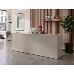 Banque d?Accueil modulable Qubo DVO avec angles 90°
