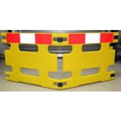 Barrière de chantier en polyéthylène rapide et extensible - pliable avec bande réfléchissante