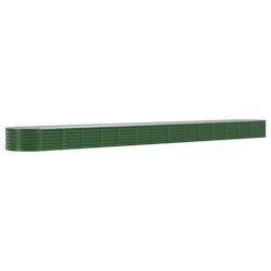 Helloshop26 - Jardinière bac lit surélevé plantes fleurs terrasse jardin de jardin acier enduit de poudre 620 x 80 x 36 cm vert 02_0039683 - vert a