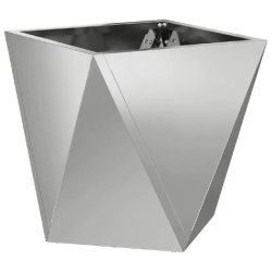 Helloshop26 - Jardinière carrée style moderne extérieur 30 x 30 x 30 cm design épuré en acier argent 02_0053058 02_0053058 - acier 3000237734300