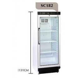Vitrine réfrigérée - vitrine à boissons SC182 - hauteur 131 cm - froid ventilé - (+2°C à +10°C)