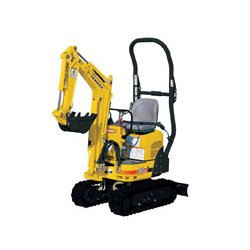 Mini-pelle SV08-1AS - compact Yanmar, rotation réduite et moteur silencieux