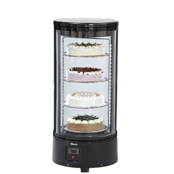 Vitrine réfrigérée pour gâteaux - 4 grilles - 72L - Froid ventilé avec éclairage LED et dégivrage automatique
