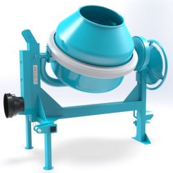 Bétonnière 320 TR - Omaer - Cuve 305 L - Capacité de mélange 260 L - 200 kg avec moteur électrique