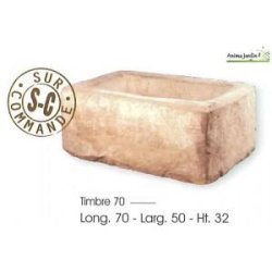 Bac en pierre hairie - 213109 - 70cm - Résistant au gel et intempéries