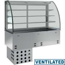 Élément cuve et vitrine réfrigérée ventilée 3 niveaux - GN 1/1 - DPA/RVF308