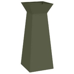 Helloshop26 - Jardinière à pilier contemporaine pour extérieur 40 x 40 x 100 cm durable design élégant en matériaux olive 02_0052416 - 3000237407556
