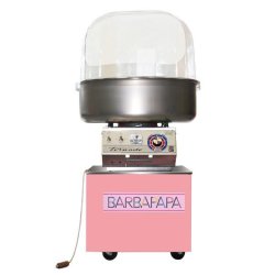 Mini stand rose sur roulettes pour machine à barbe à papa - Dimensions 51×50×45 cm
