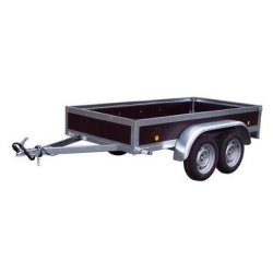 Remorque bagagère LIDER ECO - 2 essieux - côtés bois - PTAC : 500 Kg - 250 x 126 cm - Référence 33450E