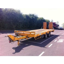 Remorque porte-engins Verem - référence 6399 - 19T PTC - 2 essieux - plateau basculant