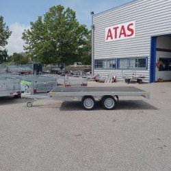 Plateau nu Saris PL 406x204 - 3500 kg PTC - 2 essieux roues 13"