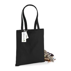 Sac réutilisable en coton bio Earthaware - Réf: W801 - Marque Westford Mill - 340 g/m² - Taille unique - Couleur : Black