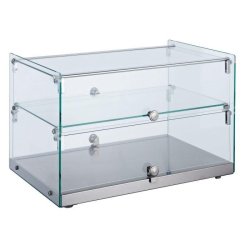 Vitrine d'exposition neutre vitrée Droit 50L Combisteel